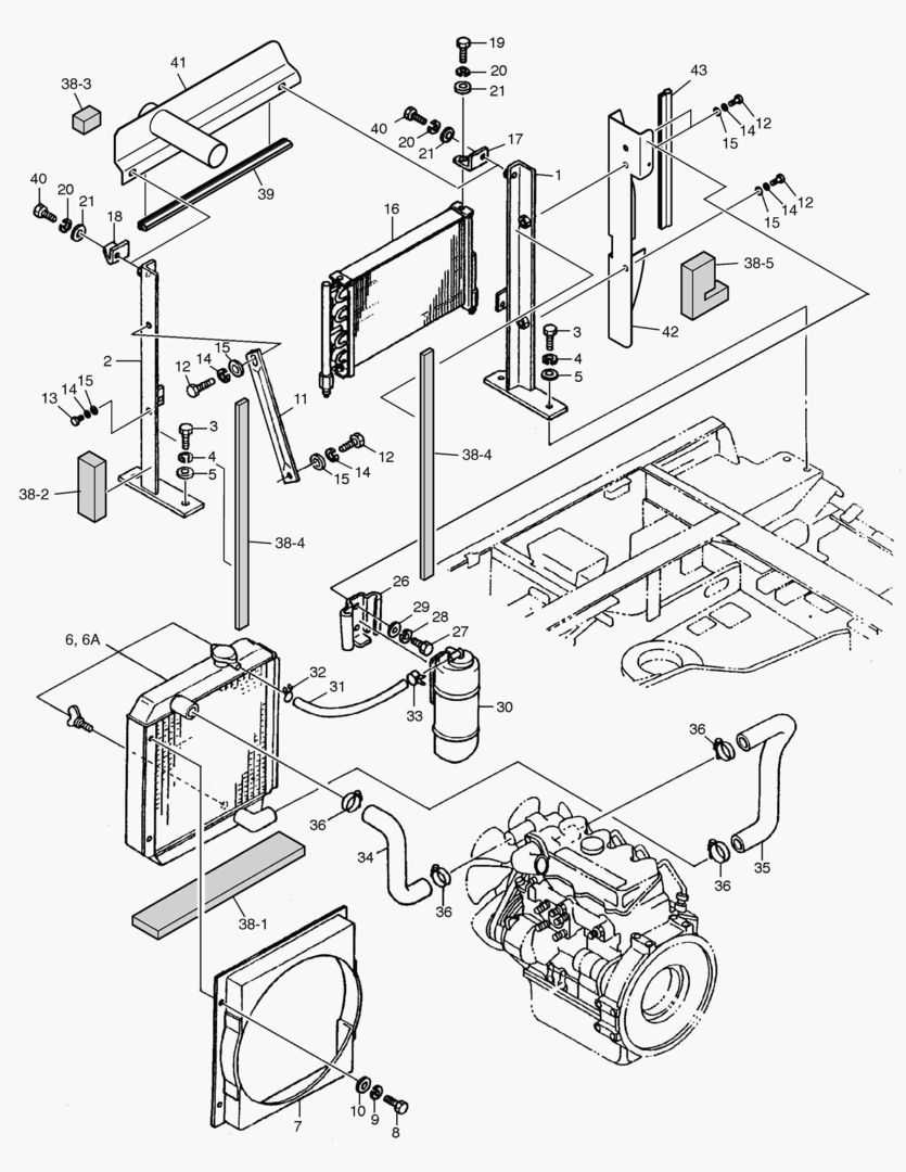 Спецтехника 1120 ENGINE MOUNTING(2)-RADIATOR & BAFFLE COVER - главное фото