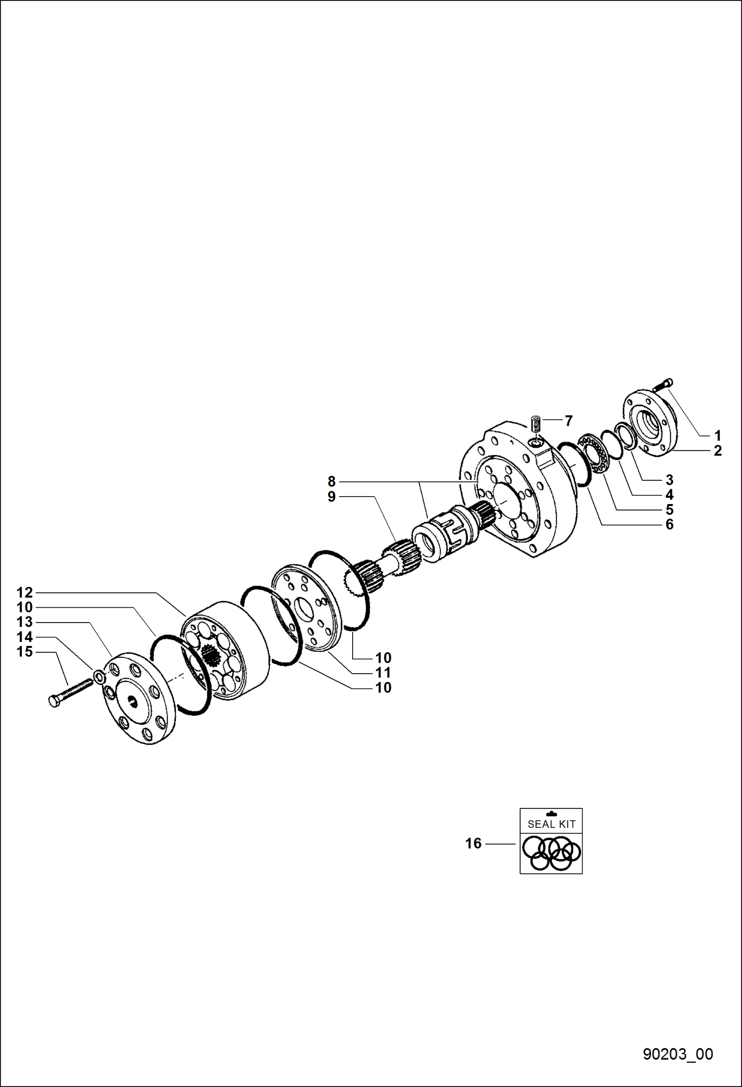 ПОНИЖАЮЩАЯ ПЕРЕДАЧА ВРАЩЕНИЯ БАШНИ - ГИДРАВЛИЧЕСКИЙ ДВИГАТЕЛЬ