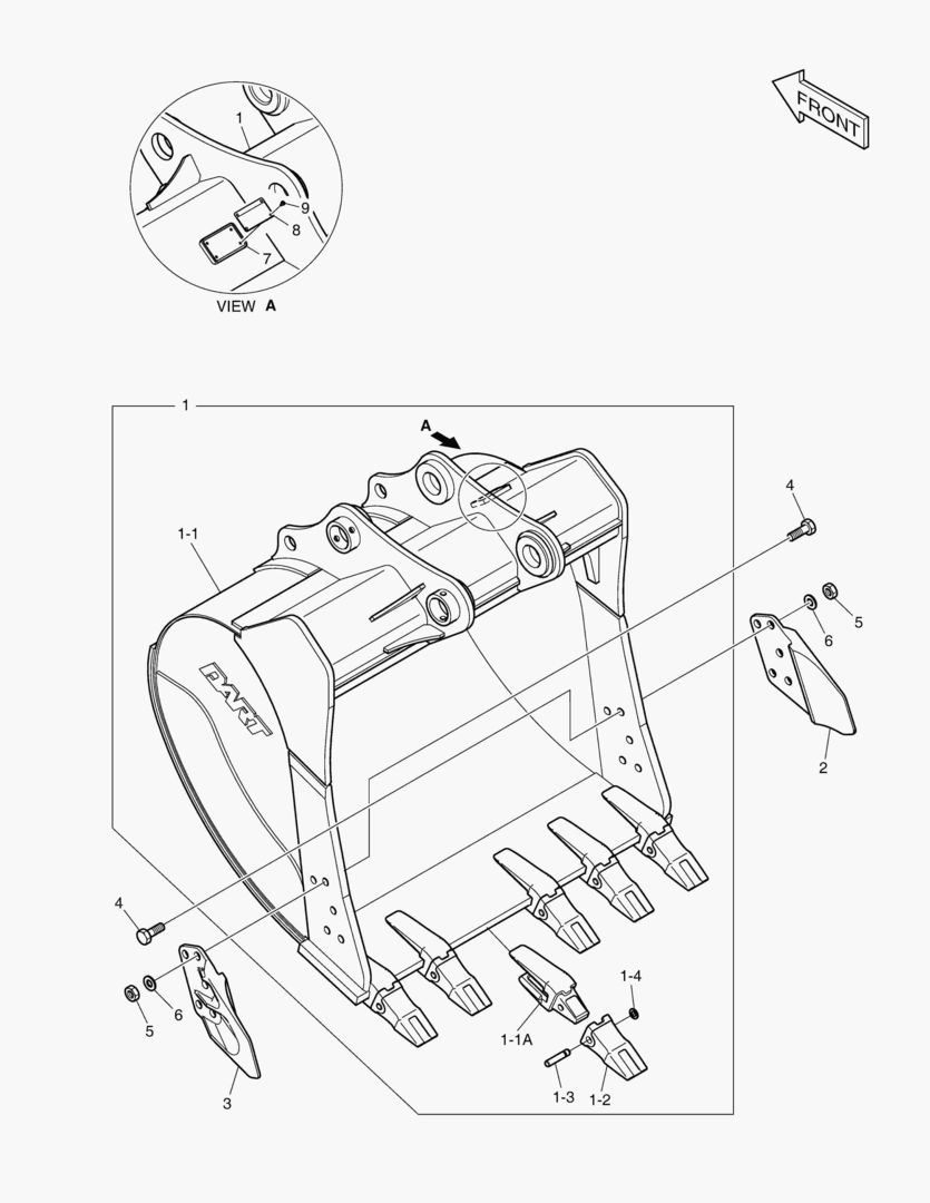 6820 BUCKET ASS`Y - 1.32mВі(57`) - HEAVY DUTY [5001~20042]