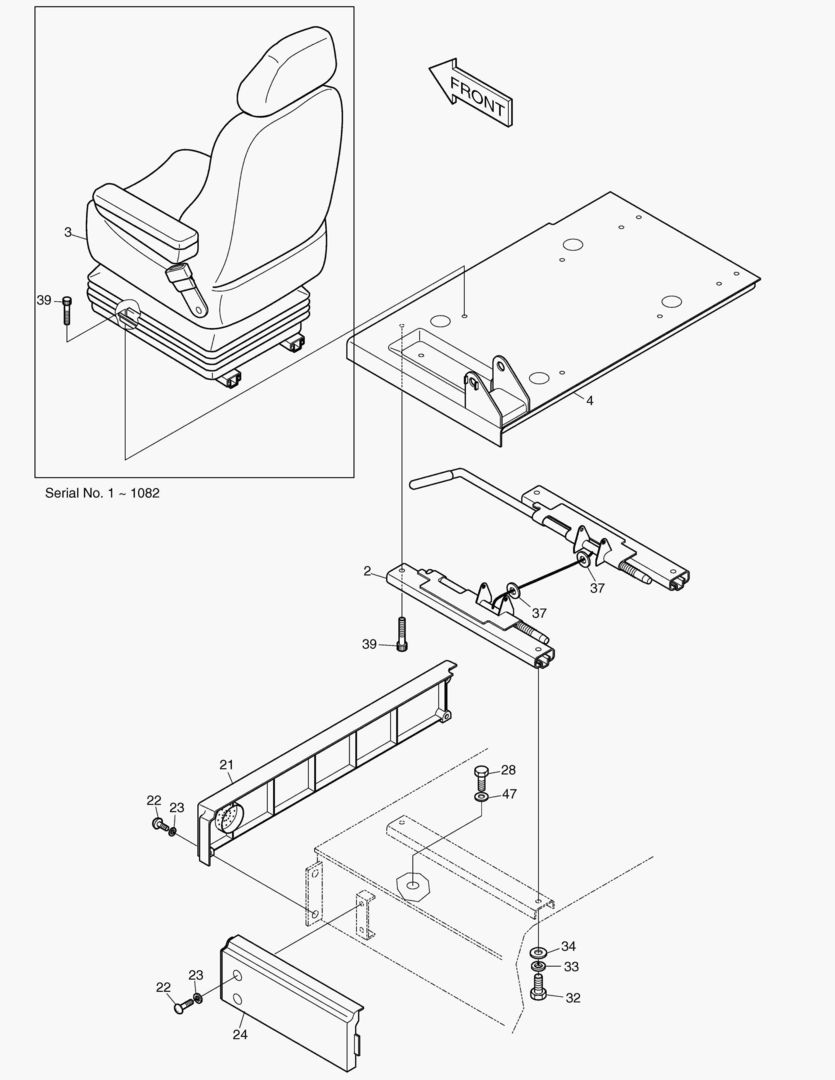 1410 SEAT & ELECTRIC BOX
