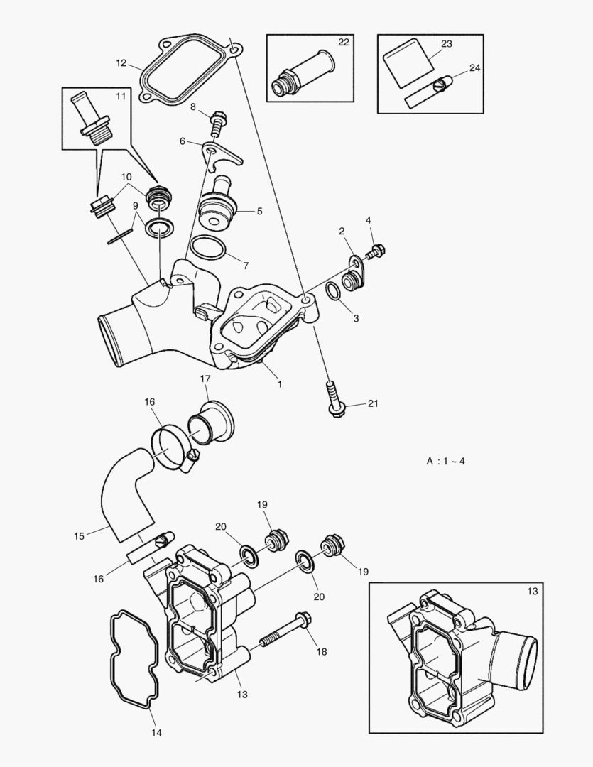 040 FLANGE PIPE, ENGINE