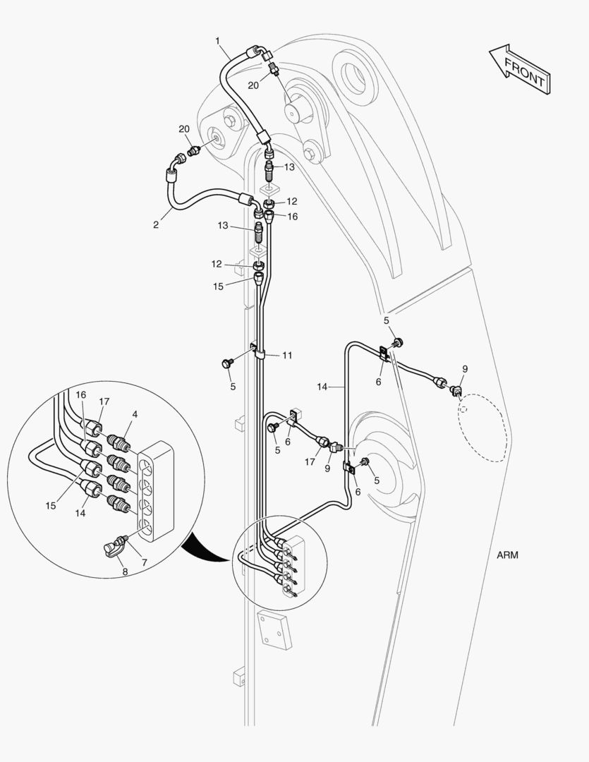 ТРУБОПРОВОД СМАЗОЧНОЙ СИСТЕМЫ - РУКОЯТЬ 2.0 м