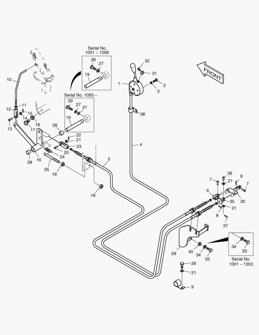 УСТРОЙСТВО УПРАВЛЕНИЯ РЫЧАГОМ ДВИГАТЕЛЯ В СБОРЕ