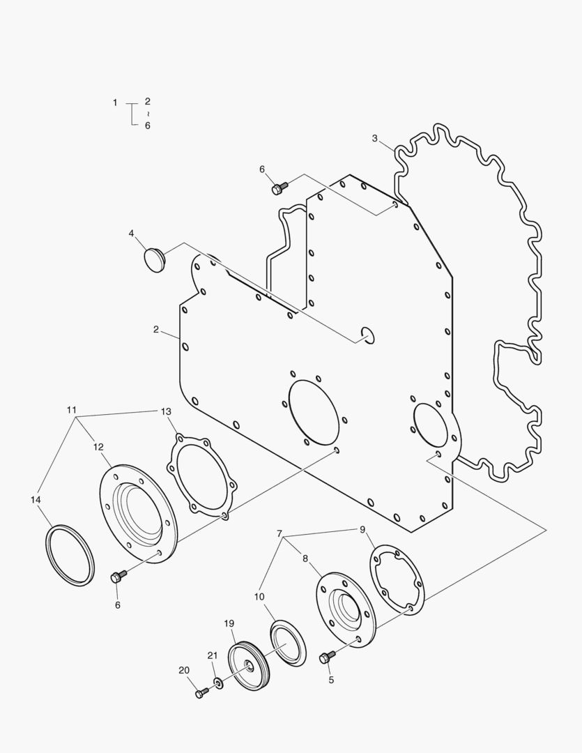 КРЫШКА КАРТЕРА РАСПРЕДЕЛИТЕЛЬНЫХ ШЕСТЕРЕН