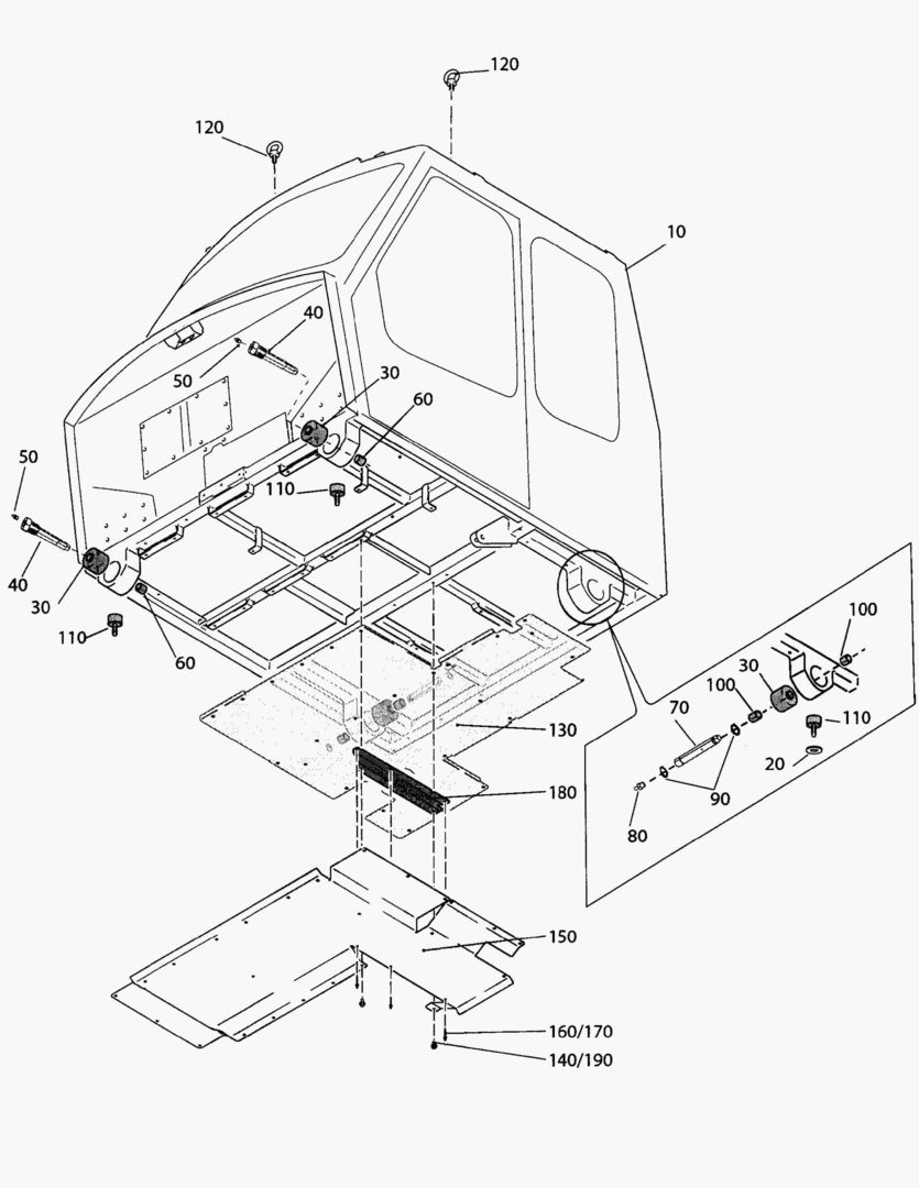 G310-2 CAB; EQUIPMENT OUTSIDE