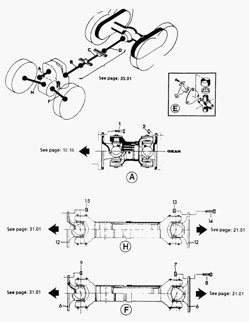 G030-1 INTERMEDIATE SHAFTS; FRONT VEHICLE