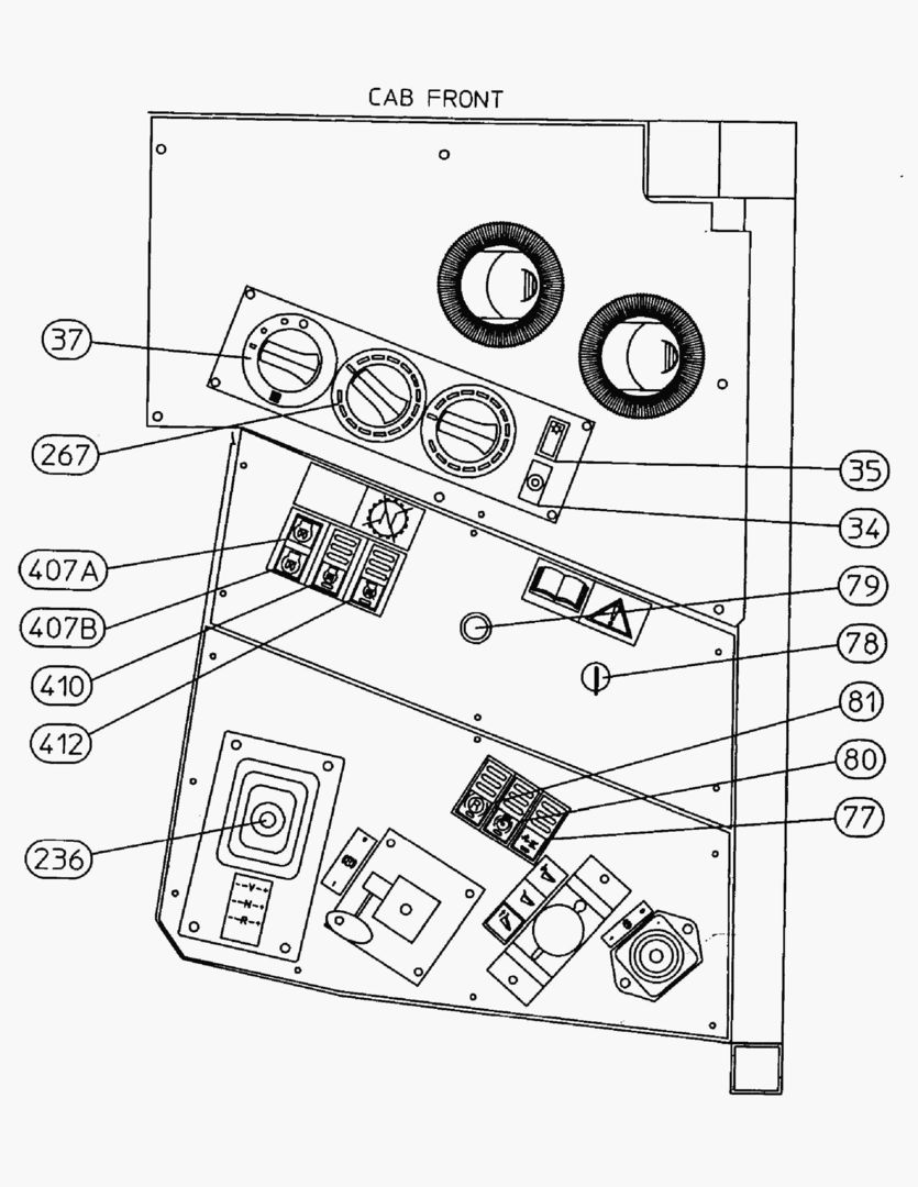 G062-15 ELECTRICAL SYSTEM; INSTRUMENT PANEL RIGHT