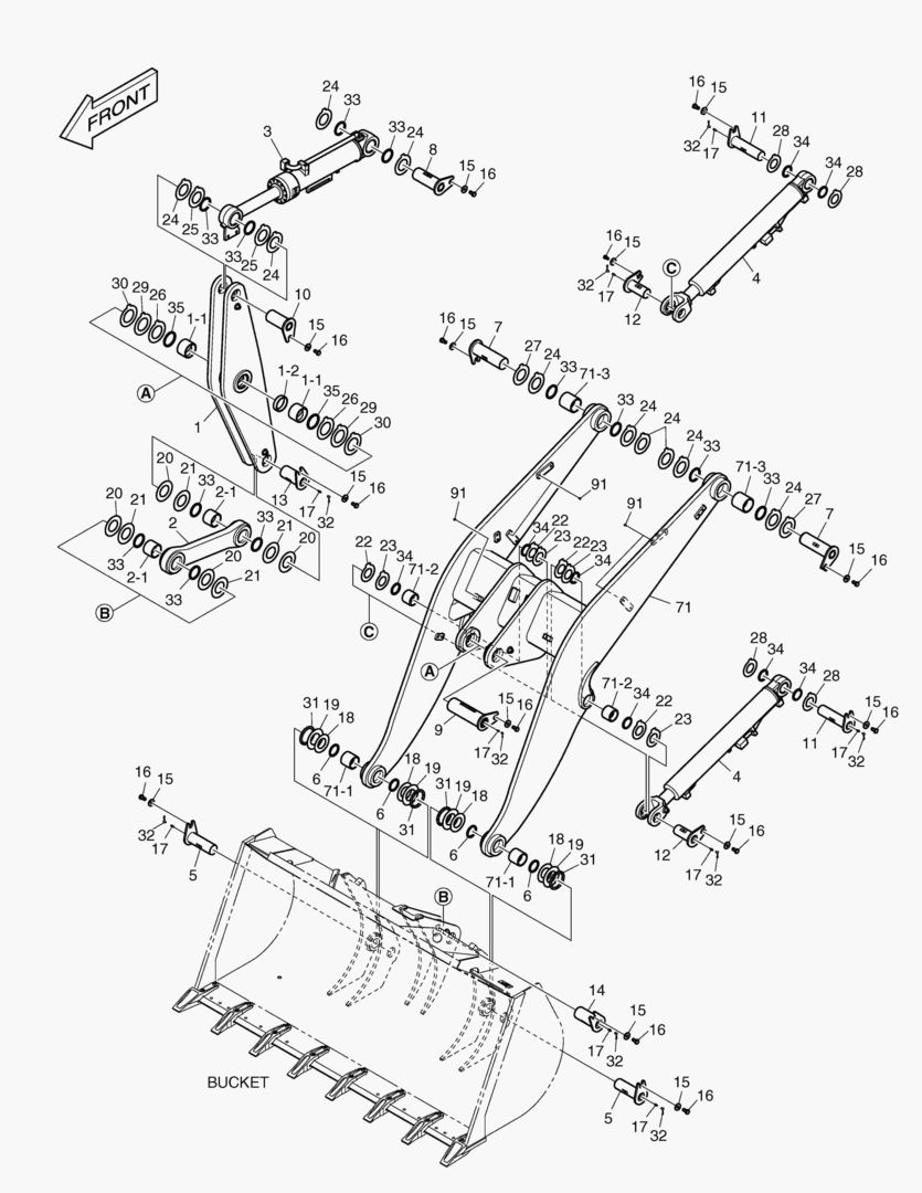 РУКОЯТЬ ПОГРУЗЧИКА В СБОРЕ
