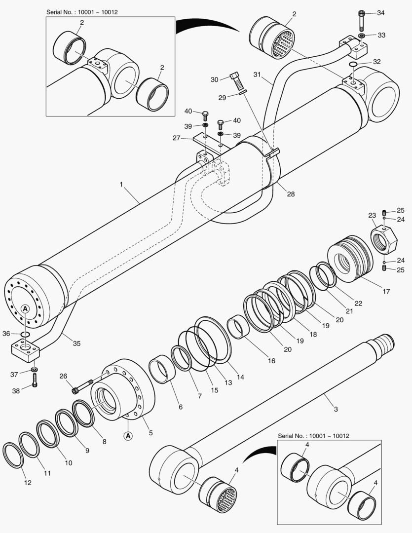 ЦИЛИНДР СТРЕЛЫ - ЛЕВОСТОРОННИЙ
