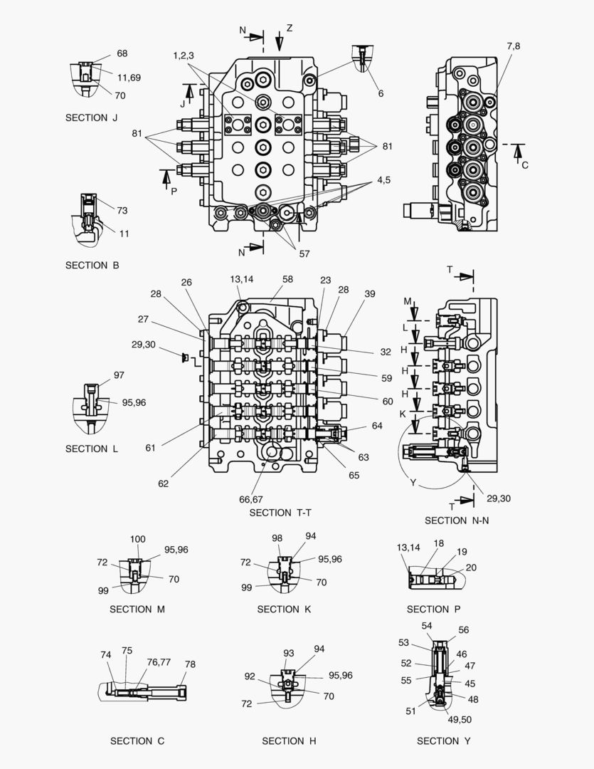 Спецтехника 7250 CONTROL VALVE-R.H.DX28 [1~398] - главное фото