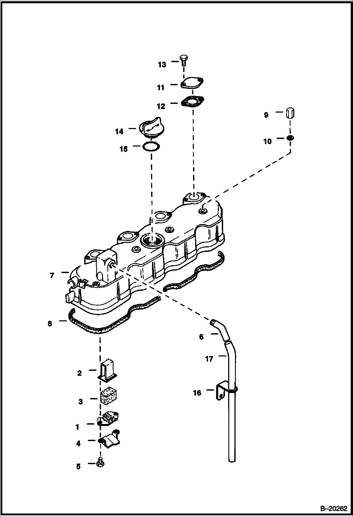 Схема КРЫШКА КОРОМЫСЛА КЛАПАНА