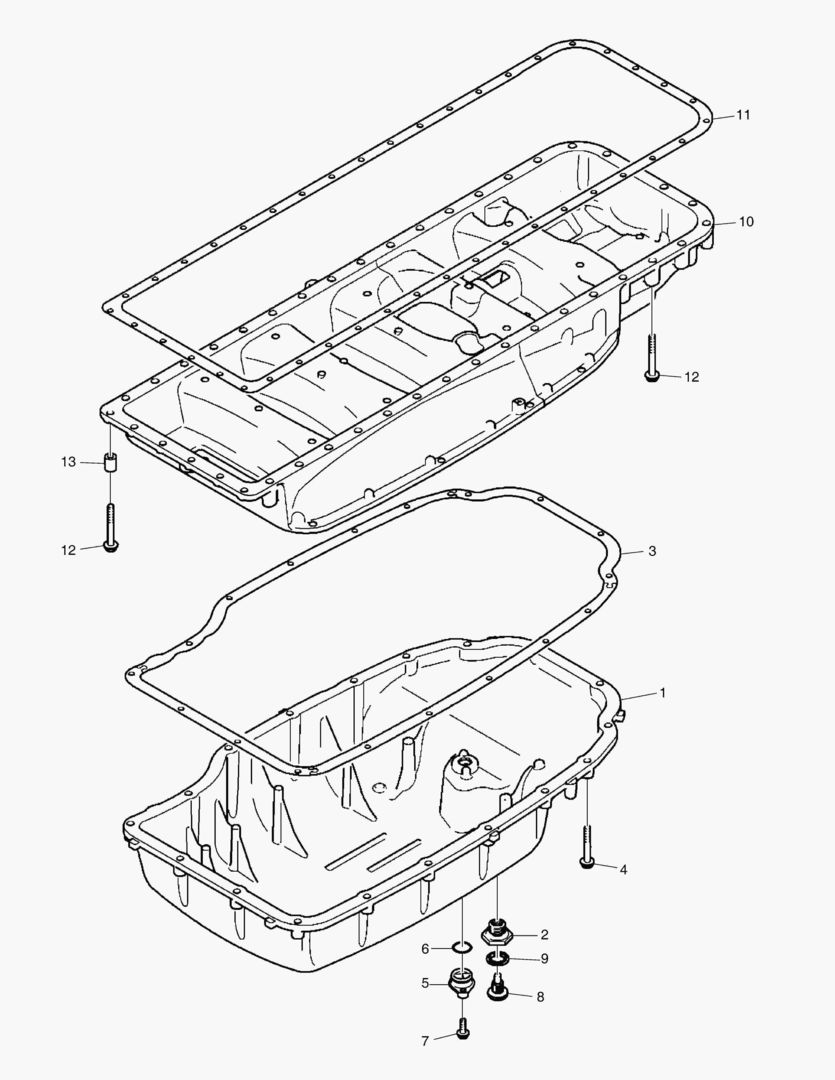 004 OIL SUMP,LADDER FRAME