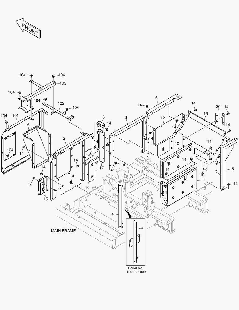 1610 SUPPORT & BAFFLE [1001~1019]