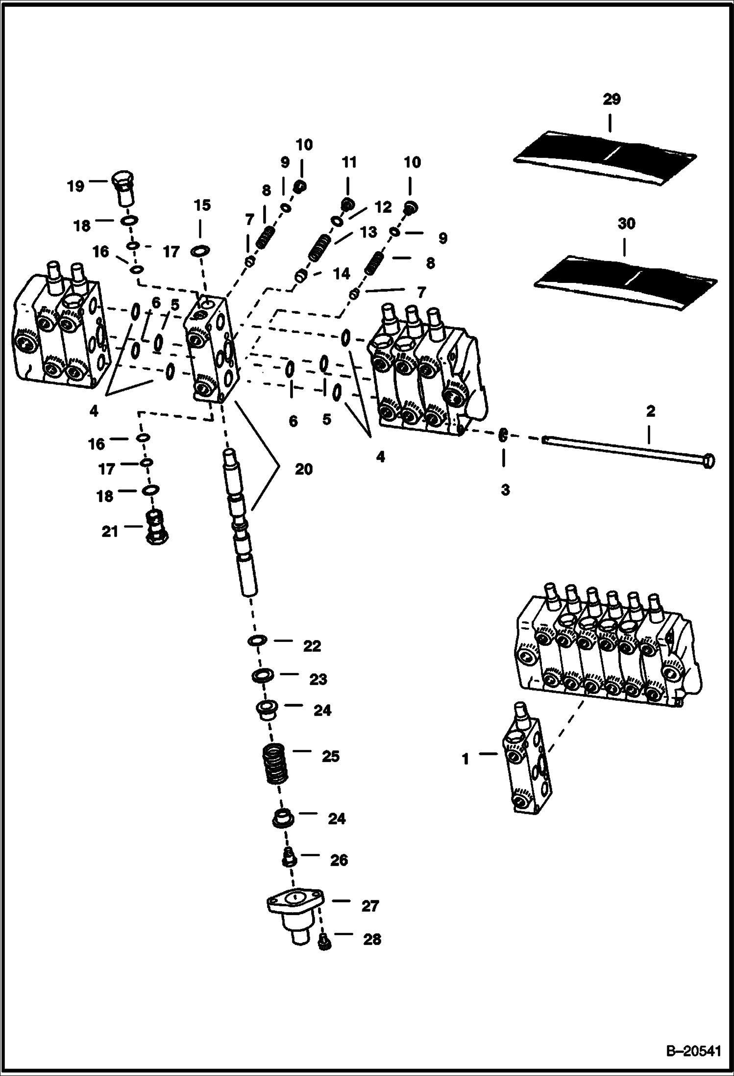 Схема ЭКСКАВАТОР-ПОГРУЗЧИК (СЕКЦИЯ КОВША) (914)