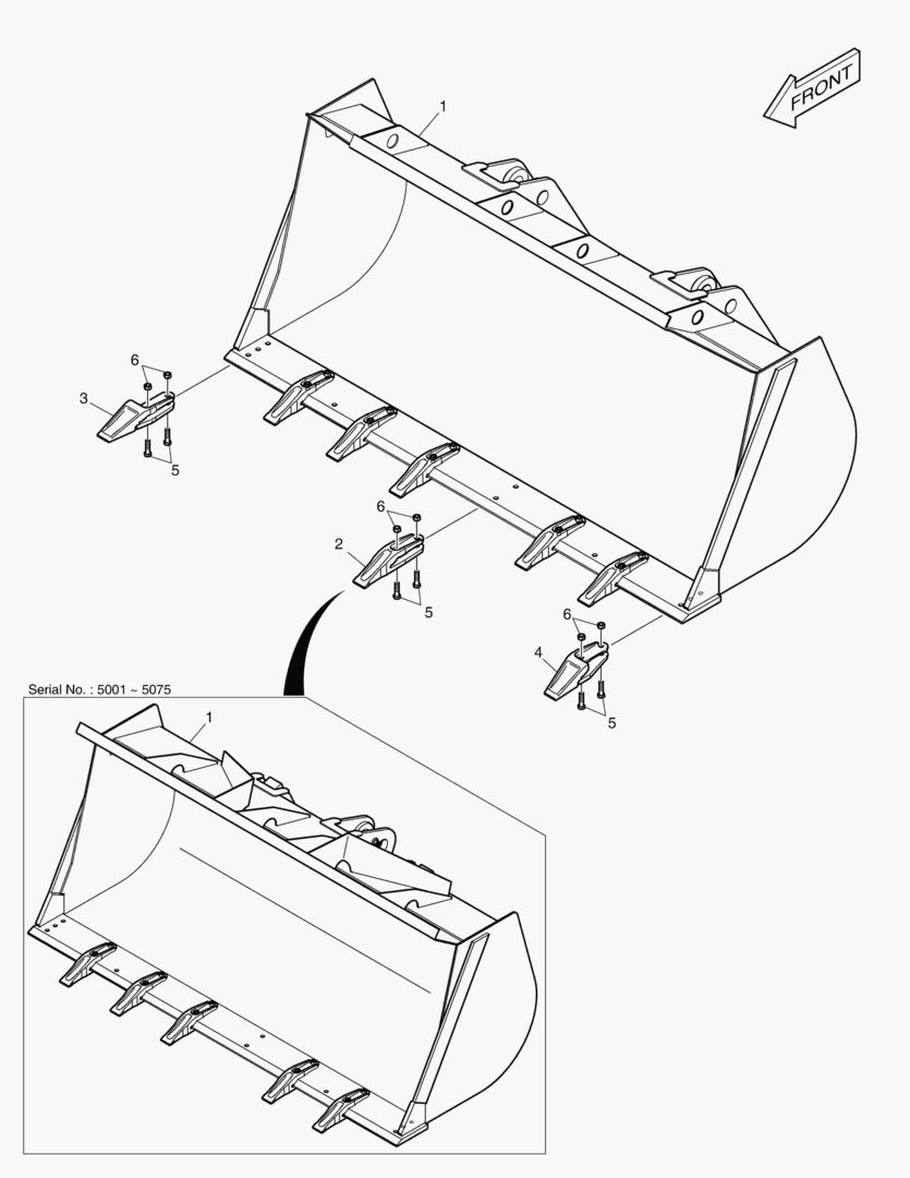 2140 BUCKET - 1.9гЋҐ TOOTH [5001~10042]