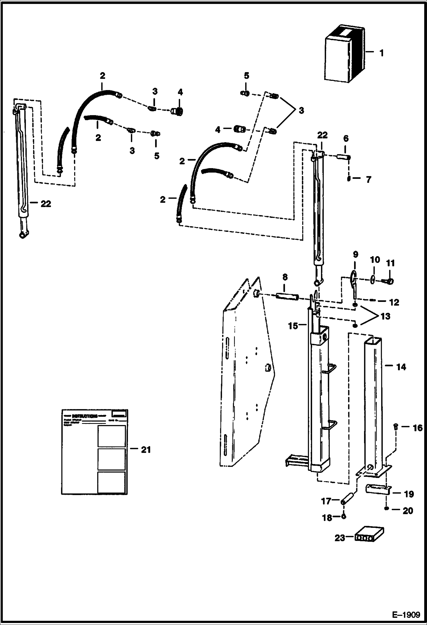 ЭКСКАВАТОР-ПОГРУЗЧИК (ЗАДНИЙ СТАБИЛИЗАТОР) (БЫСТРОСЪЕМНЫЙ) (742B) (743B)