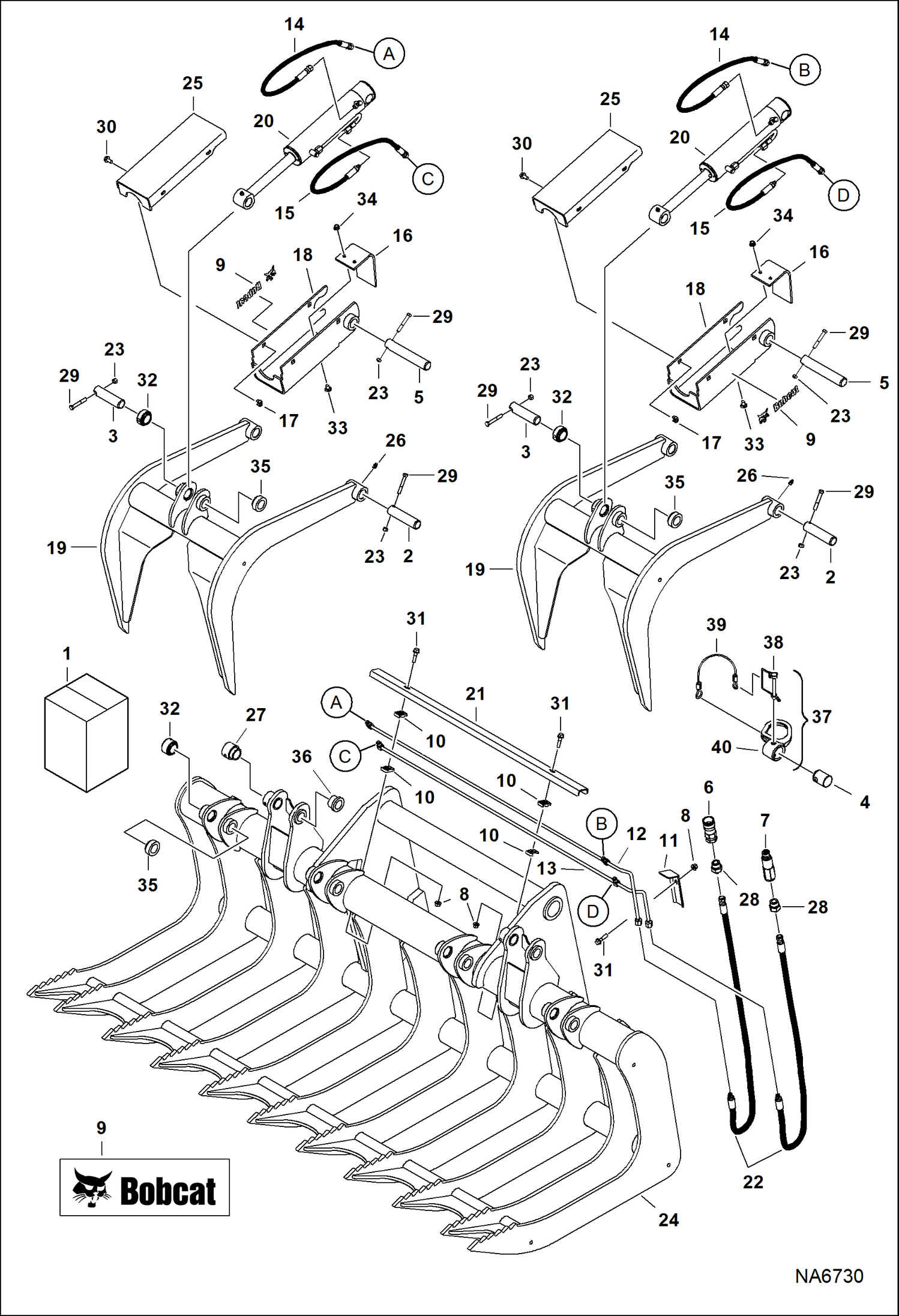 КОРНЕВОЙ ГРЕЙФЕР 82-- (ОДНА ТРУБКА) (82-- AJ5E00426 И ВЫШЕ)