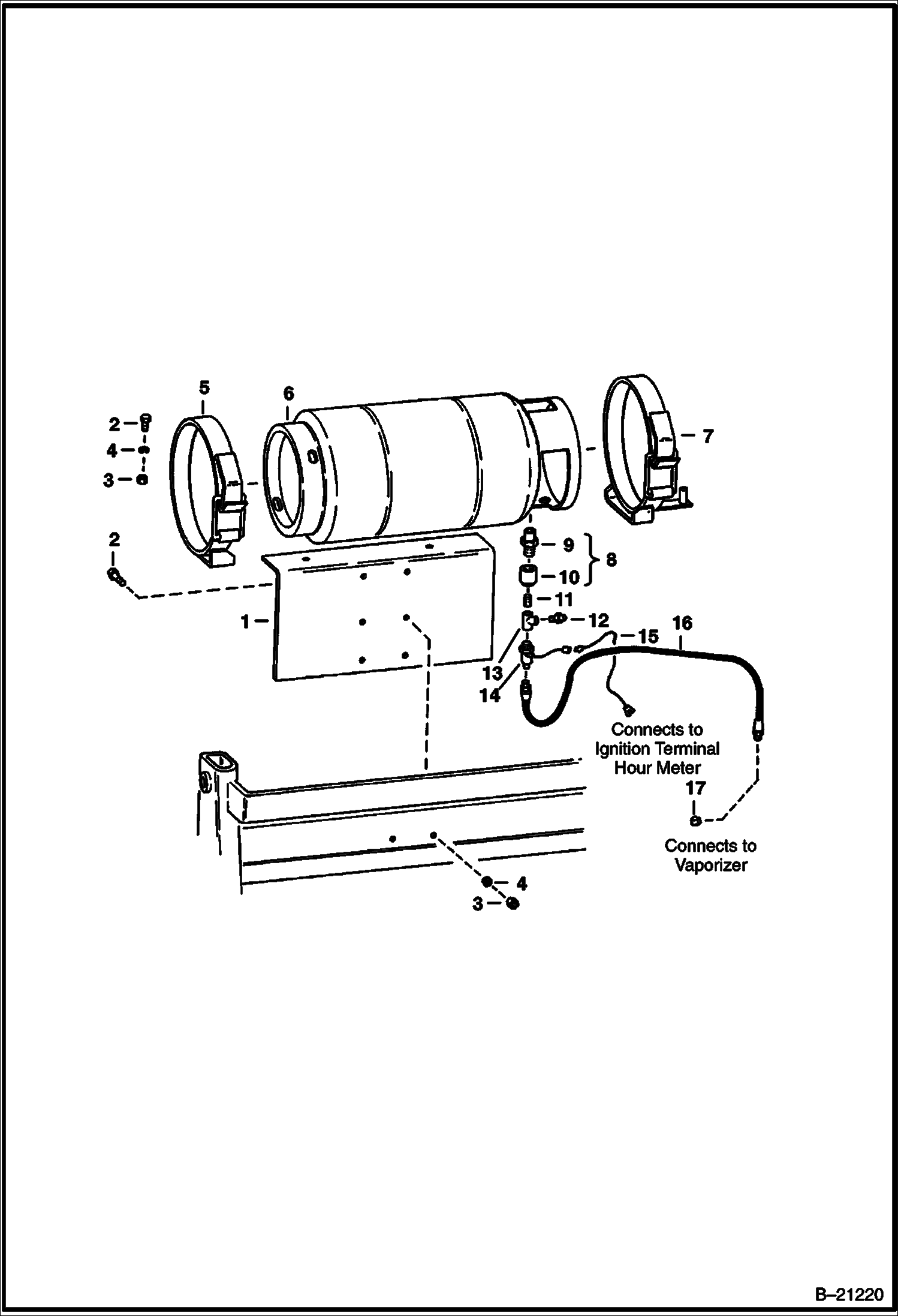 БАК СЖИЖЕННОГО УГЛЕВОДОРОДНОГО ГАЗА (СУГ) И КРЕПЕЖНЫЕ ДЕТАЛИ