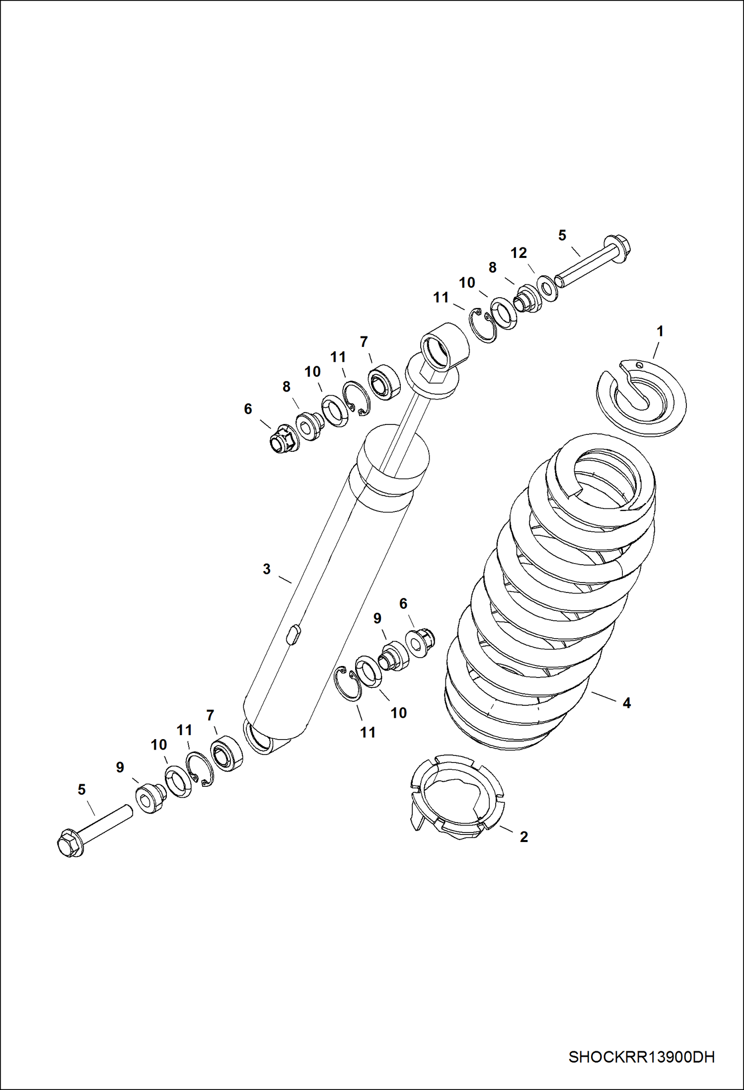 Схема ПОДВЕСКА, ЗАДНИЙ АМОРТИЗАТОР