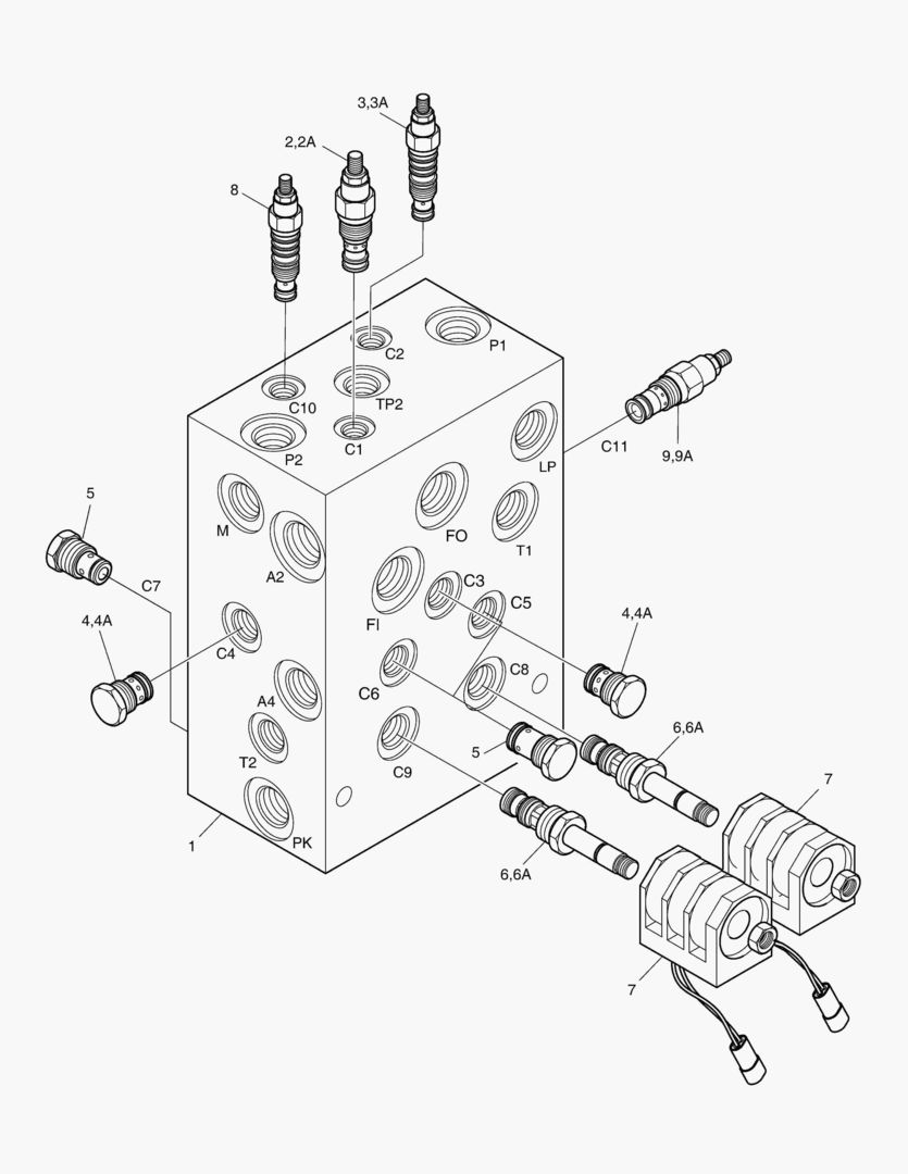 Спецтехника 3430 BRAKE & PILOT SUPPLY VALVE