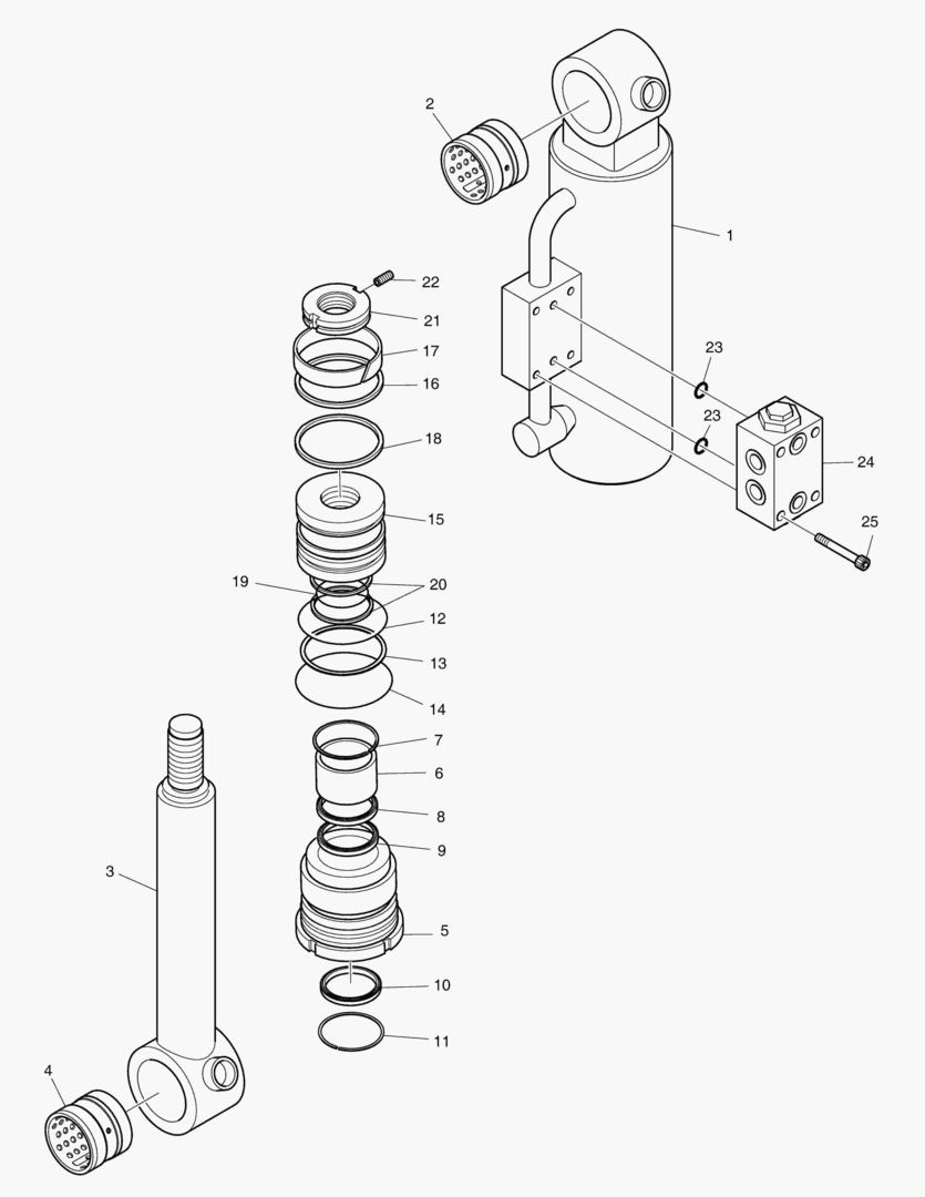 ЦИЛИНДР БУЛЬДОЗЕРА - ПРАВОСТОРОННИЙ
