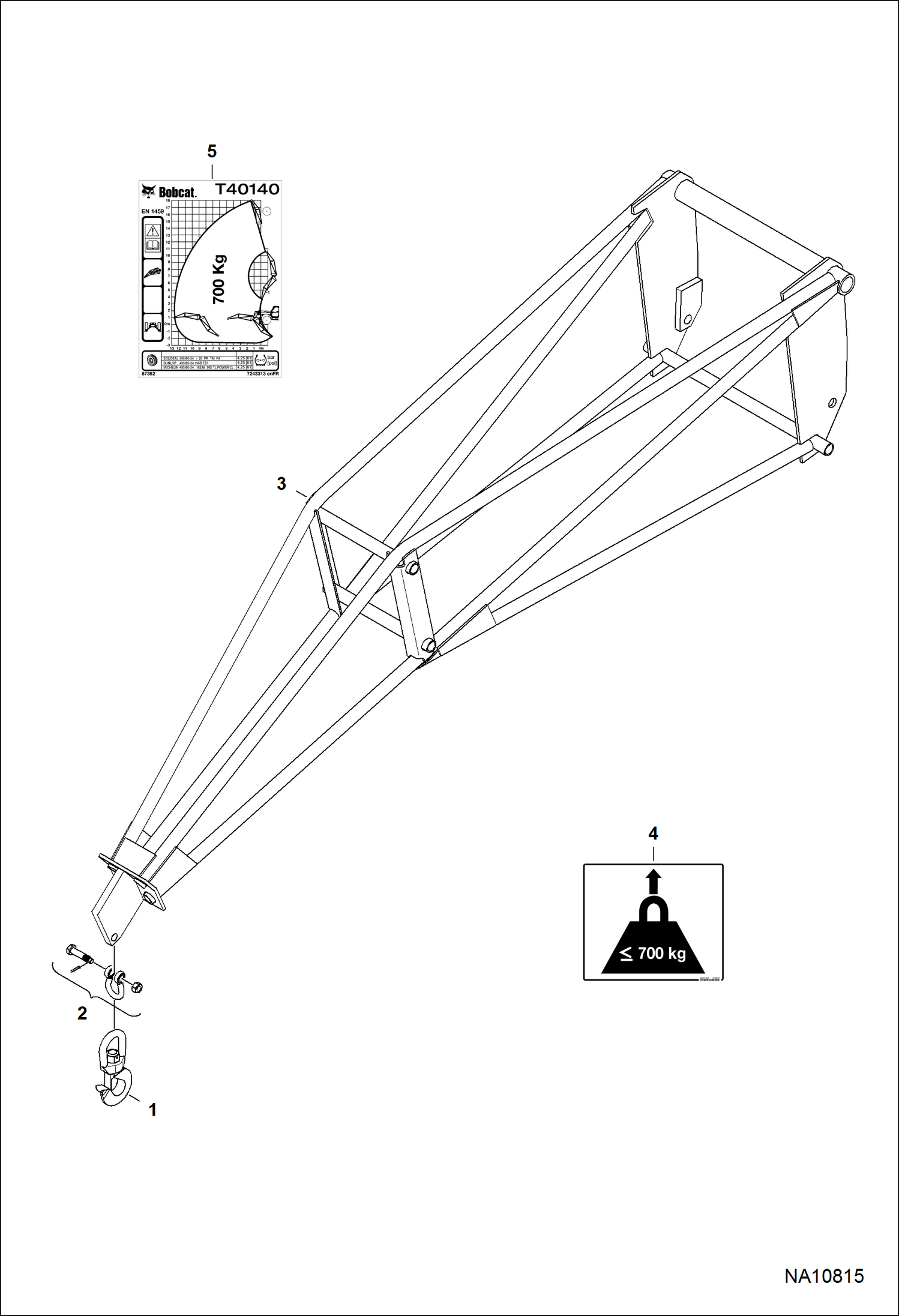 СТРЕЛА КРАНА 3.7M 0.7T QT (СЕРИЙНЫЙ НОМЕР B39J00101 И ВЫШЕ)