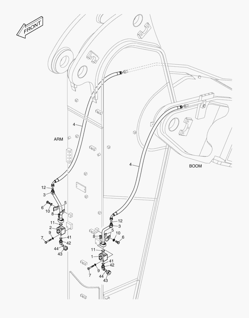 ГИДРОСИСТЕМА РУКОЯТИ - ВРАЩАЮЩИЙСЯ (РУКОЯТЬ 2.6 м)