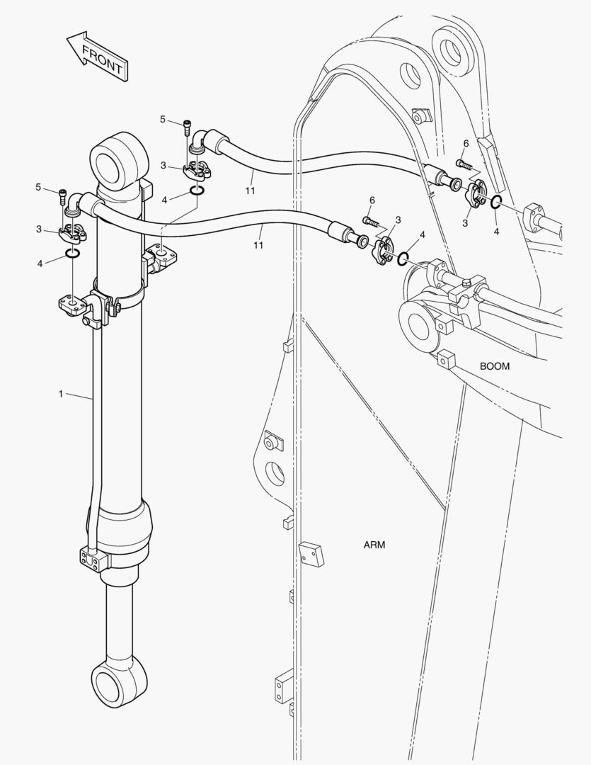 ГИДРОСИСТЕМА РУКОЯТИ - РУКОЯТЬ 3.0 м
