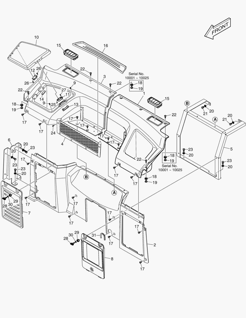 КРЫШКА В СБОРЕ - ЗАДНЯЯ