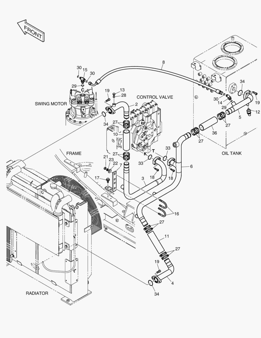 ТУБОПРОВОД МАСЛЯНОГО РАДИАТОРА(2)
