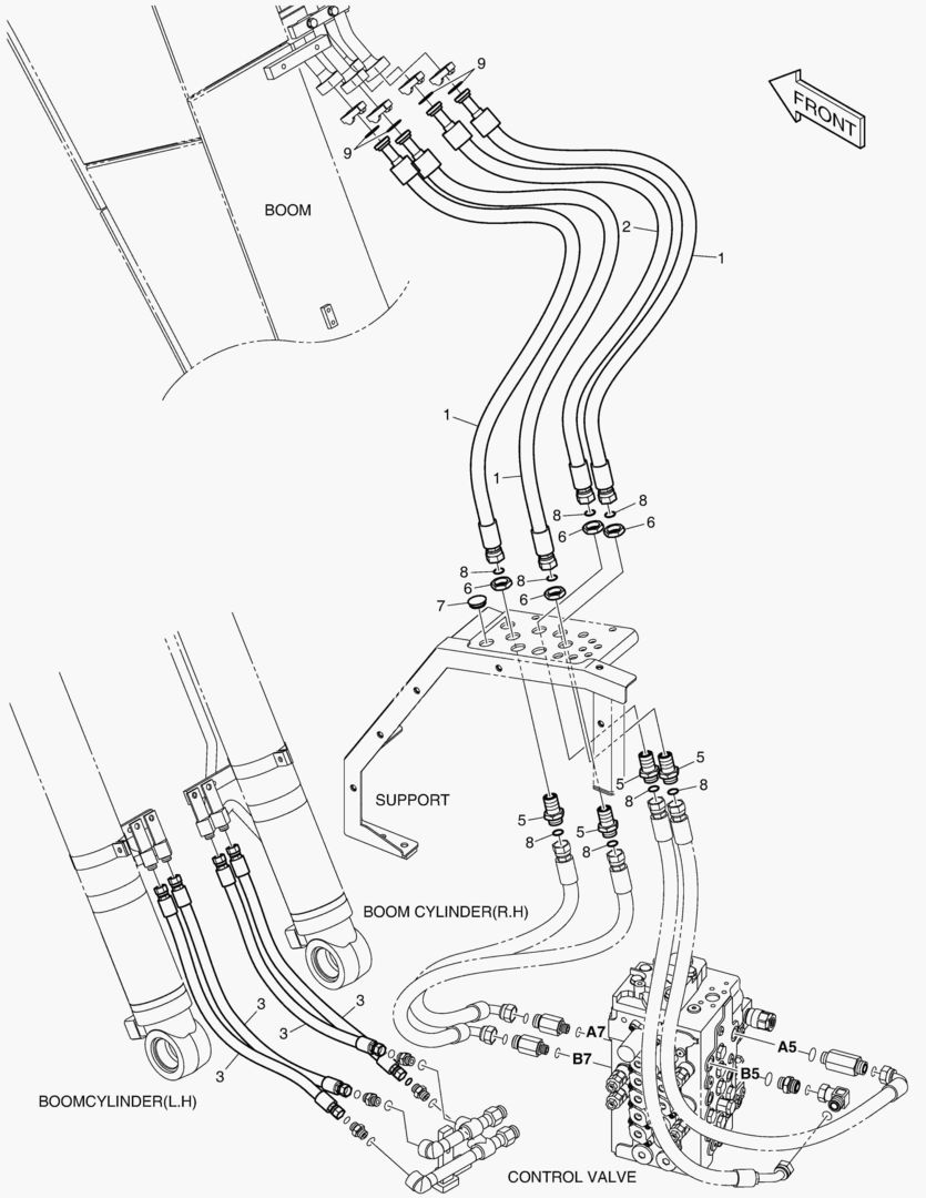1310 MAIN PIPING(5) - ARM & BUCKET