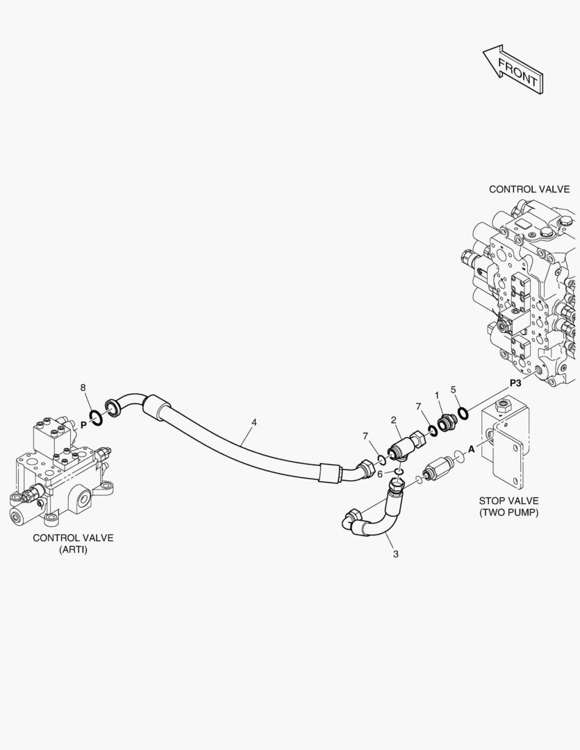 ГЛАВНАЯ МАГИСТРАЛЬ - 2 НАСОСА(ШАРНИРНАЯ СТРЕЛА)
