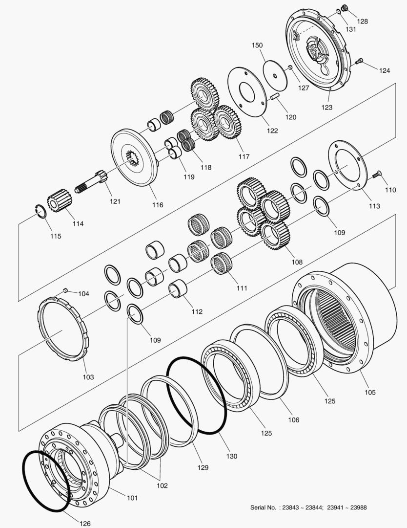 4167 TRAVEL REDUCTION GEAR [23843~]