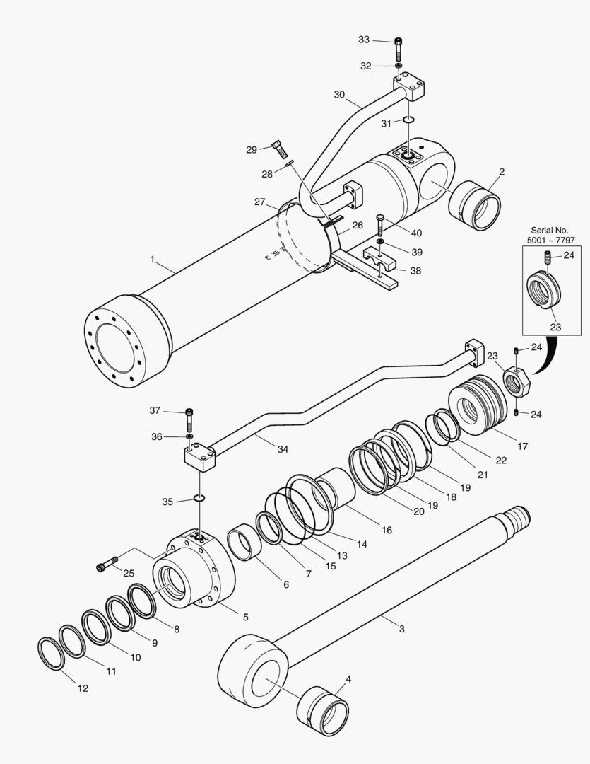 4230 BOOM CYLINDER - L.H. [5001~7811]