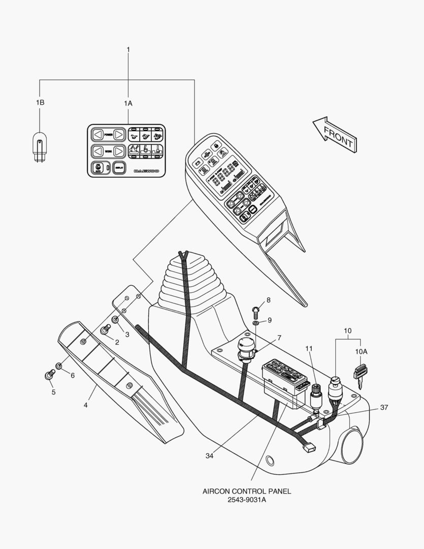 ЭЛЕКТРИЧЕСКИЕ ЗАПЧАСТИ(1)-ПУЛЬТ УПРАВЛЕНИЯ(ПРАВОСТОРОННИЙ)