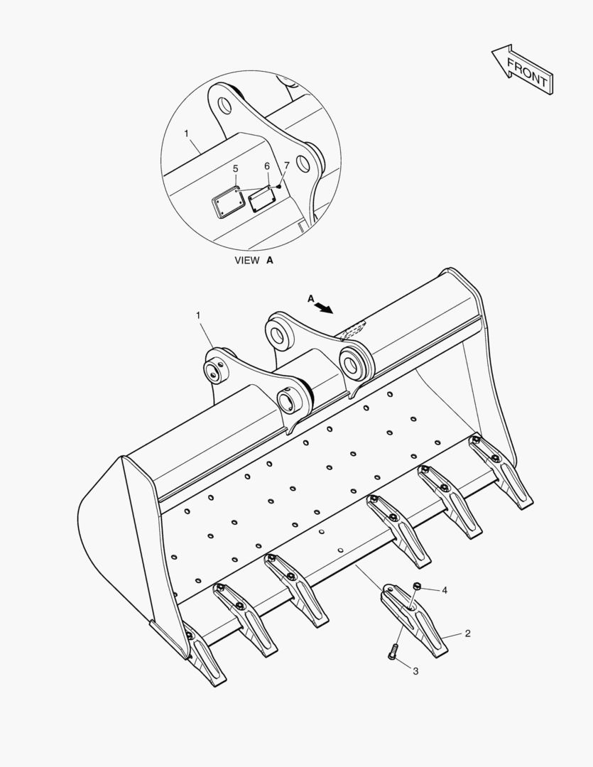 6490 BUCKET ASS`Y - 0.54mВі - DITCH CLEANING [5001~5895]