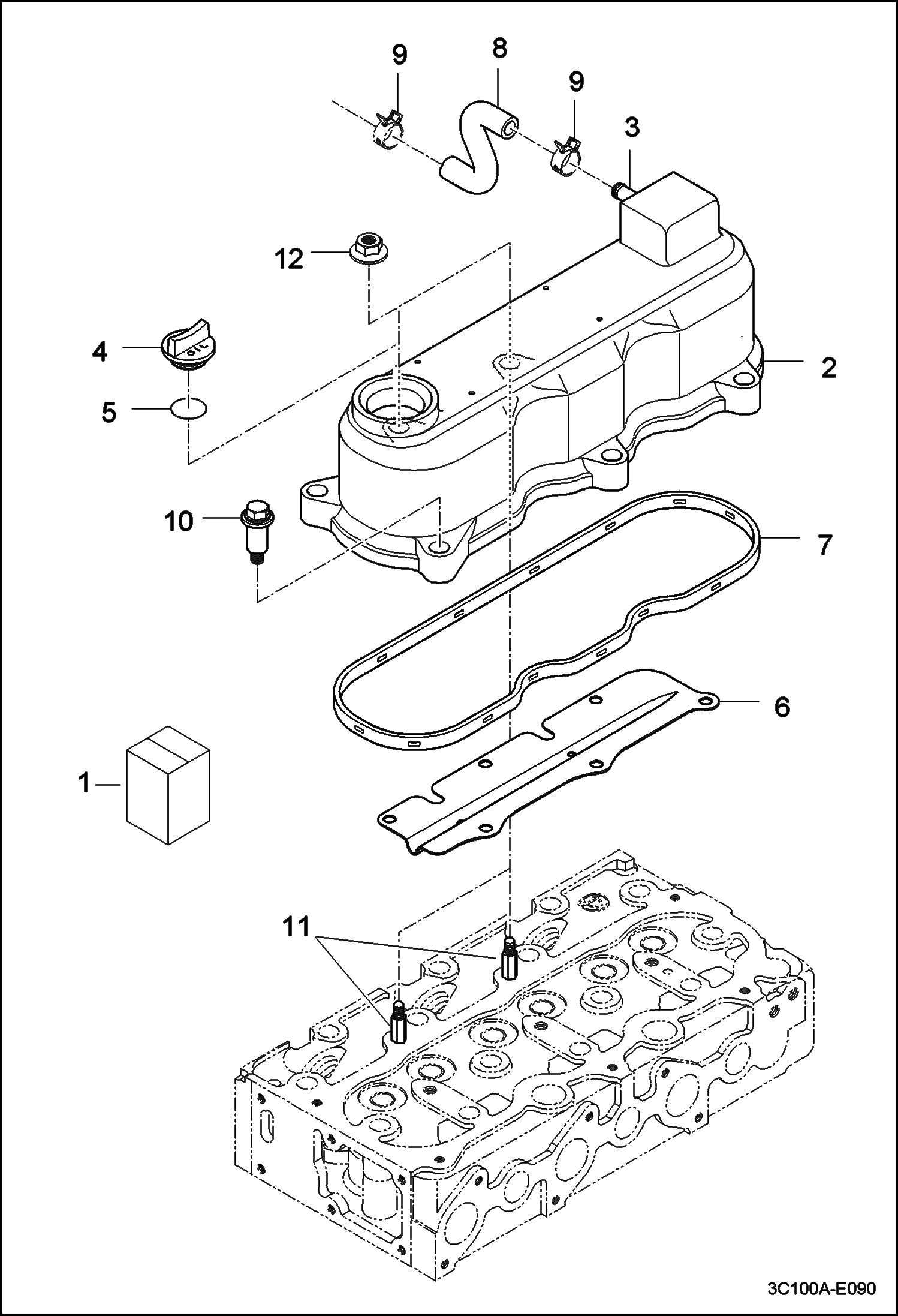 КРЫШКА ГОЛОВКИ ЦИЛИНДРА В СБОРЕ