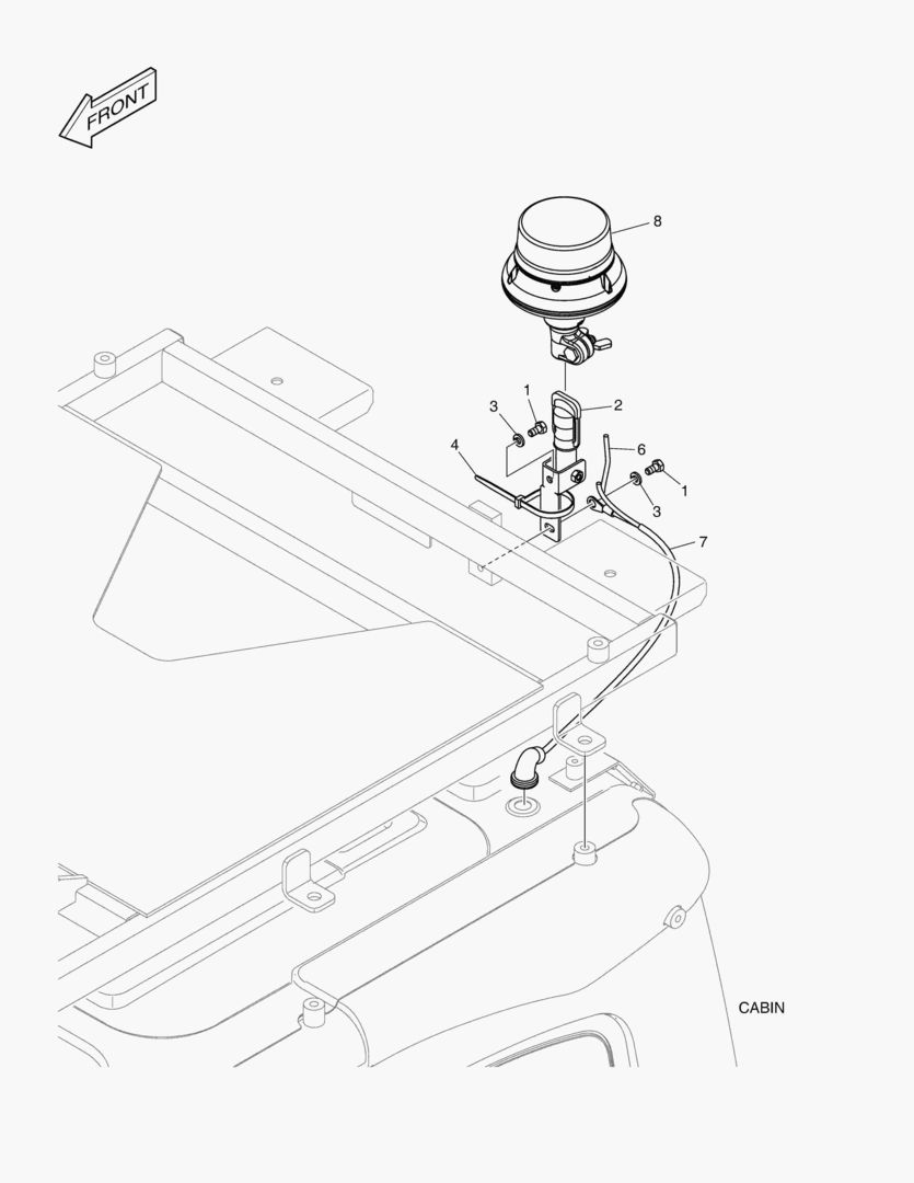 7080 ROTATING BEACON WITH 2 LAMP(GUARD)