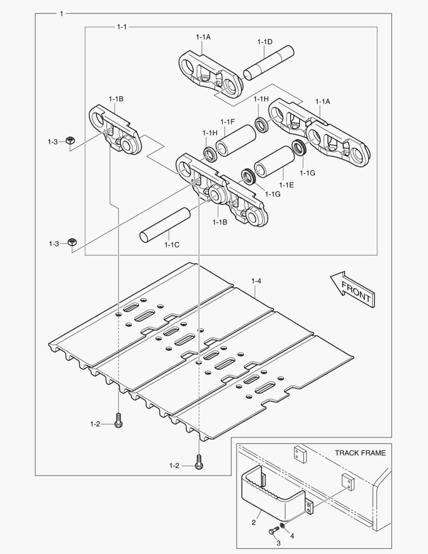 7420 TRACK SHOE ASS`Y - 700G(DX160LC-3)