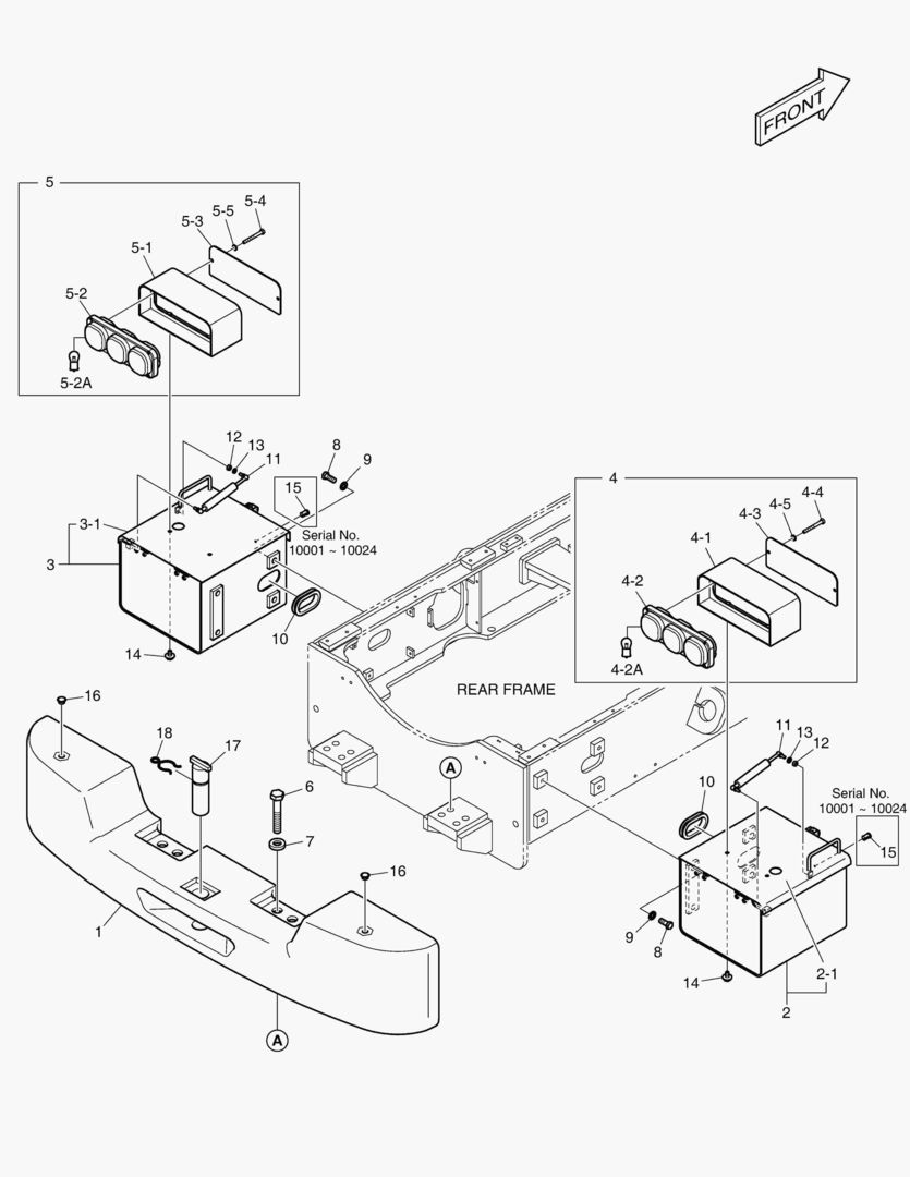1390 COUNTER WEIGHT & REAR LAMP