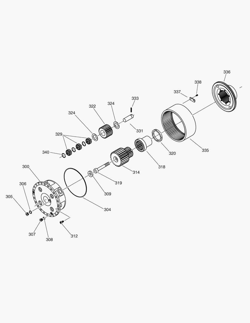 Спецтехника G090-70 PLANETARY GEAR DRIVE - WHEEL HUB OUT BRAKE