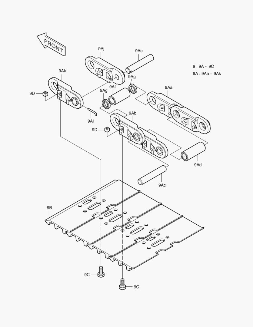 БАШМАК ГУСЕНИЦЫ В СБОРЕ-600G