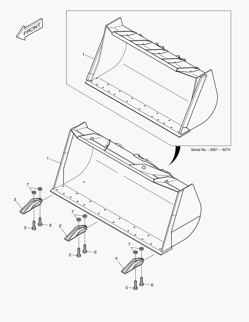 5110 BUCKET - 2.7гЋҐ - TOOTH