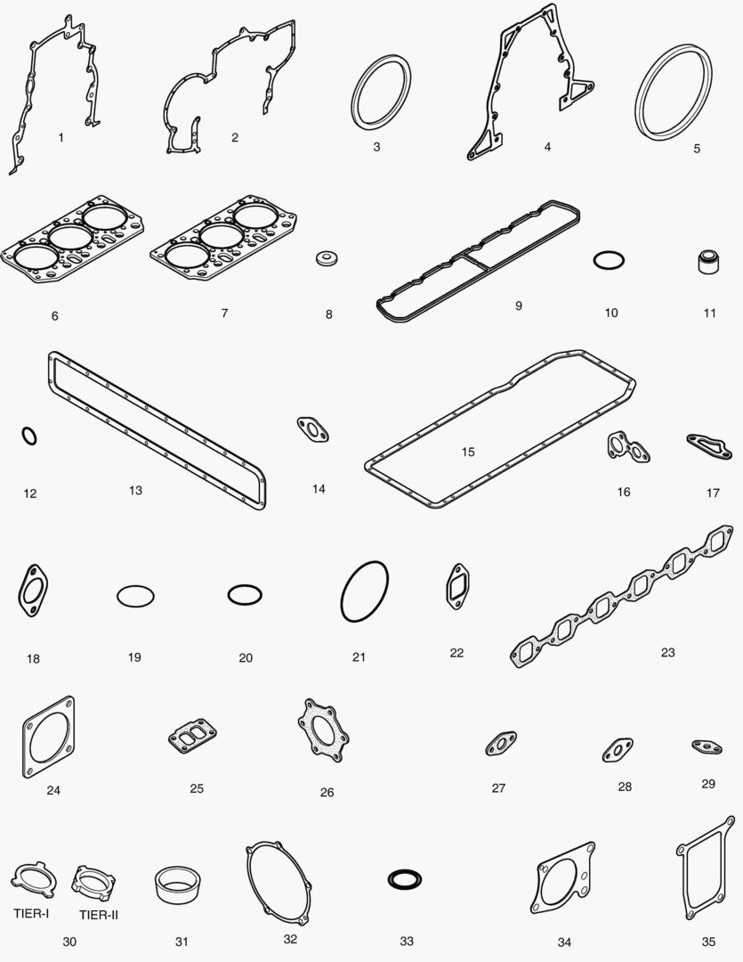 КОМПЛЕКТ ПРОКЛАДОК ДЛЯ КАПИТАЛЬНОГО РЕМОНТА-ВСЕ