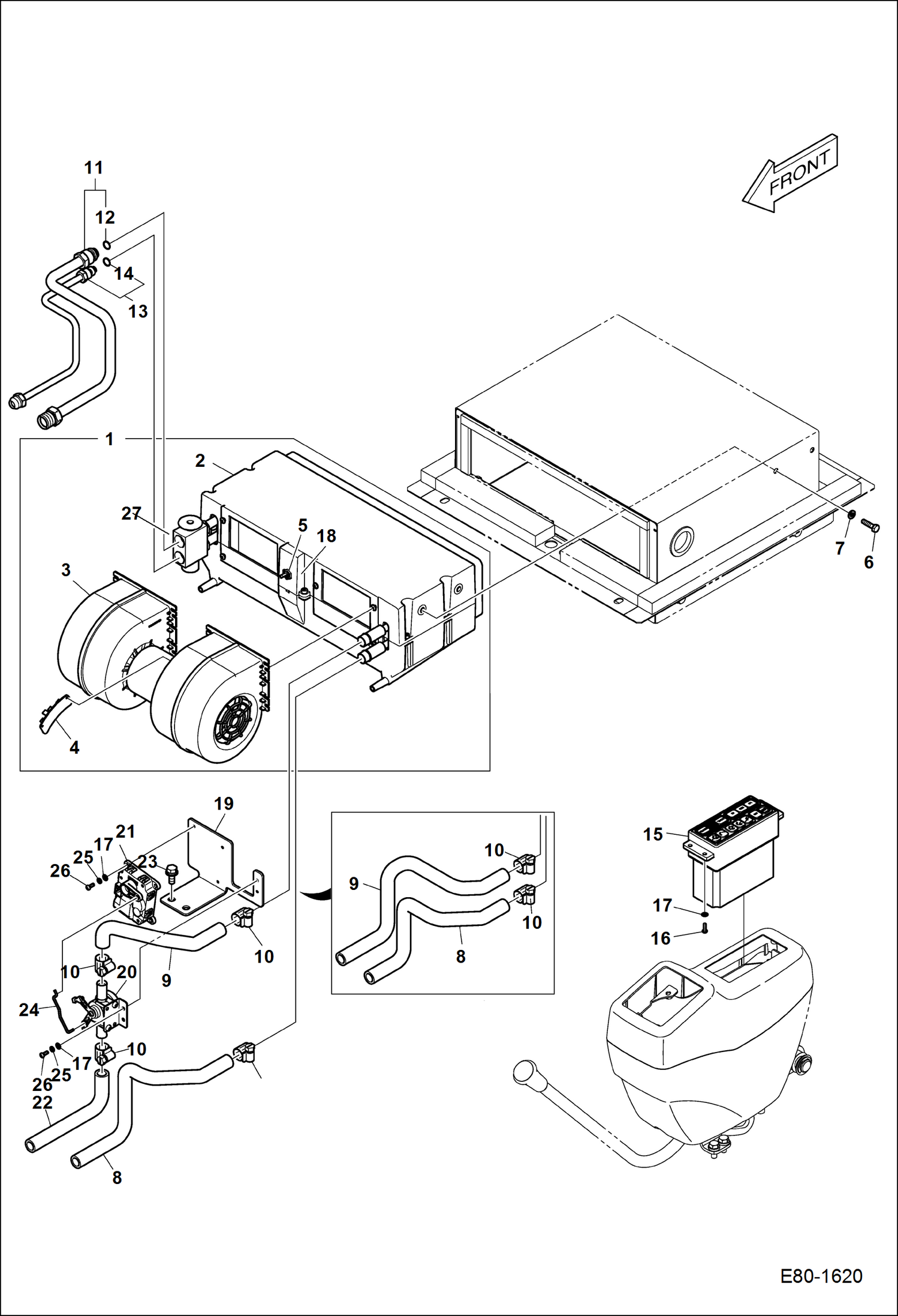 Схема КОНДИЦИОНИРОВАНИЕ ВОЗДУХА (КАБИНА)
