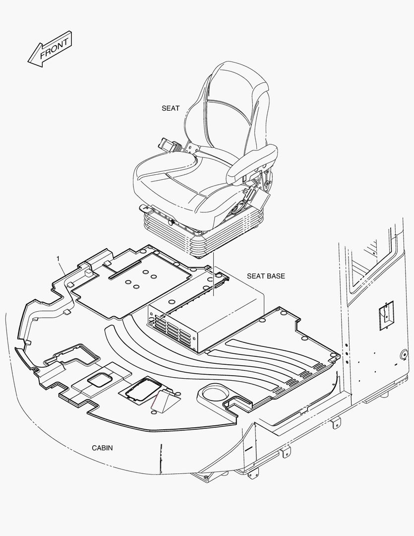 Схема КОВРИК НА ПОЛУ КУЗОВА(ЭЛЕКТРИКА)