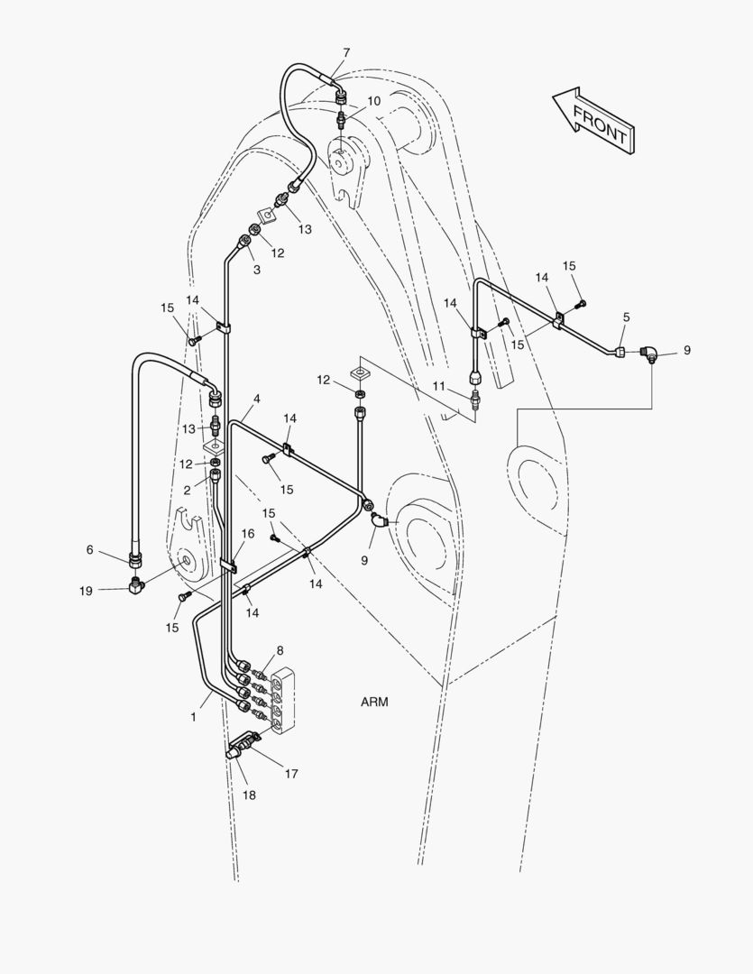 Спецтехника 6341 LUBRICATOR PIPING-ARM [1018~]