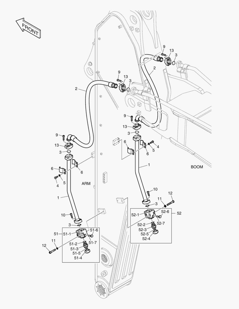 6330 ARM PIPING - ONE & TWO WAY (ARM 3.35m)