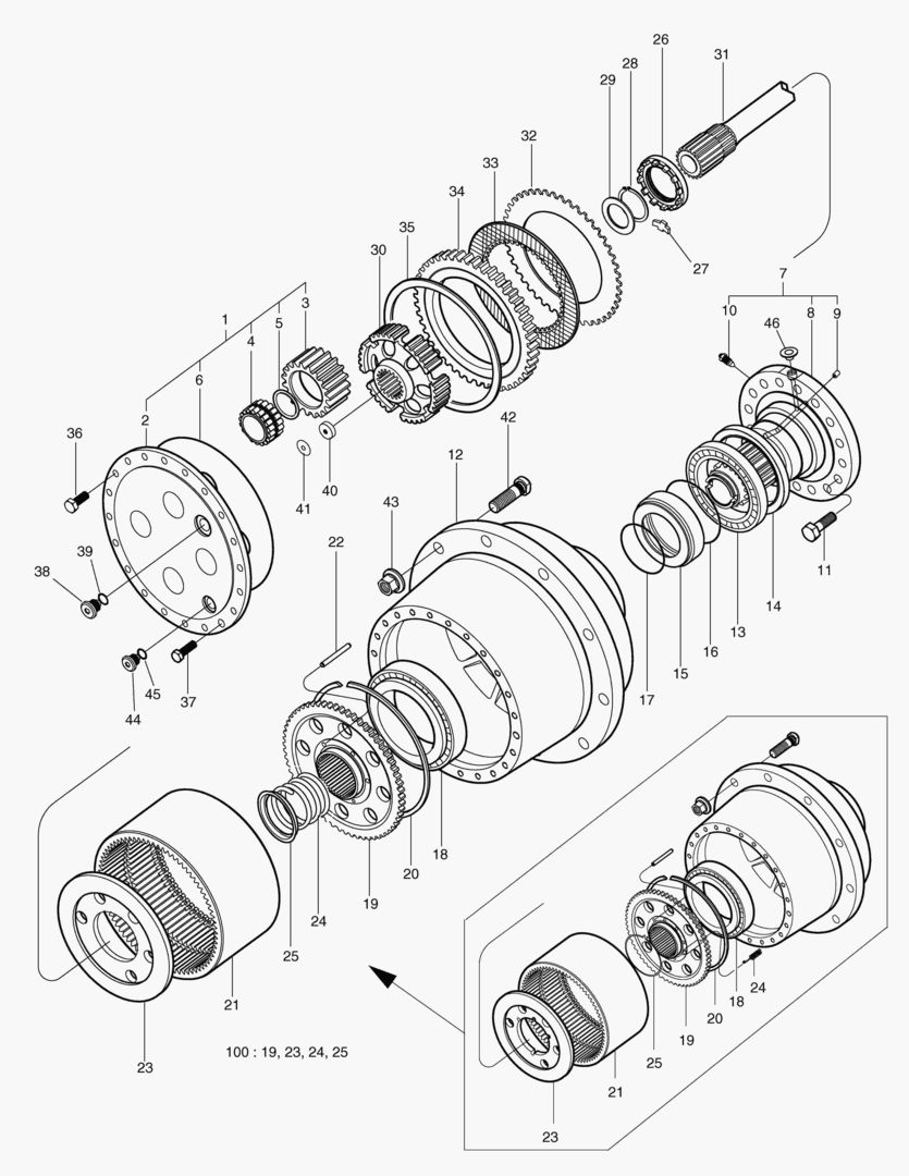 ПЕРЕДНЯЯ ПЛАНЕТАРНАЯ ПЕРЕДАЧА-ЛОКАЛЬНЫЙ