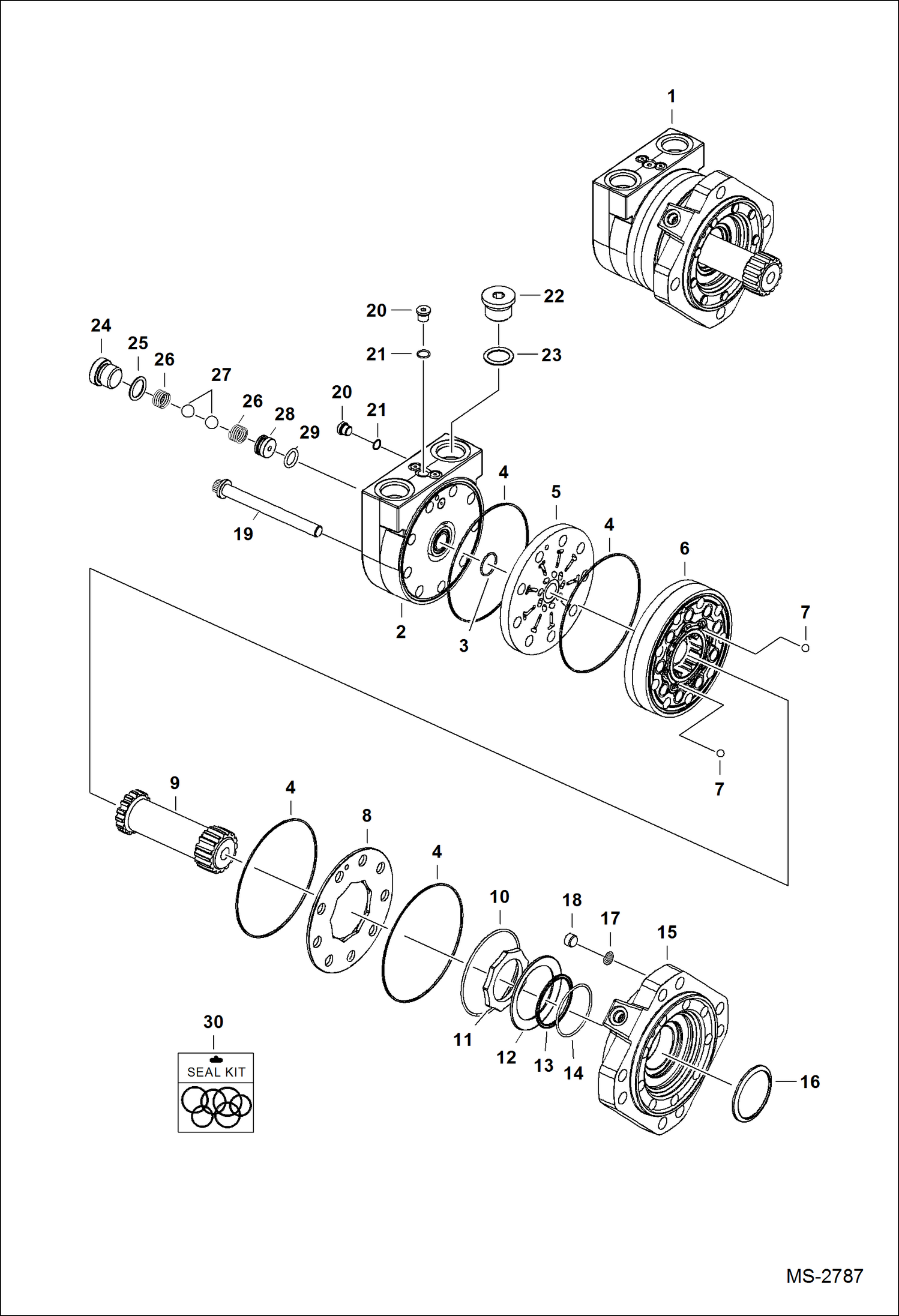 БУР ГИДРАВЛИЧЕСКИЙ (ДВИГАТЕЛЬ) (15) (15C) (15H) (30) (30C) (30H)